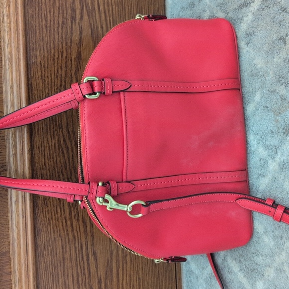 Coach Peyton Cora Red Dome Satchel. EUC - Picture 4 of 9